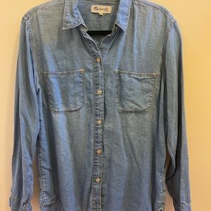 Madewell denim button up shirt
